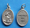 St. Francis of Assisi Protect My Pet Medal